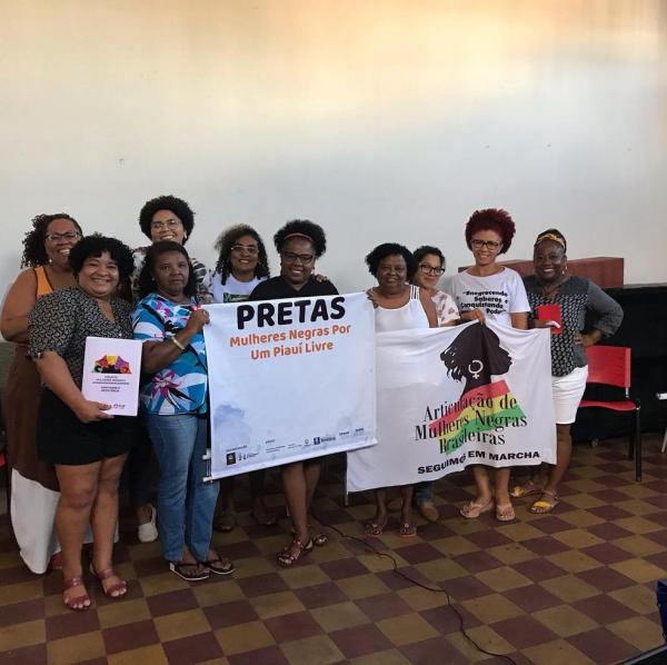 Representantes do Instituto da Mulher Negra do Piau&iacute; em fevereiro de 2020.(Imagem: Reprodu&ccedil;&atilde;o/Redes sociais)
