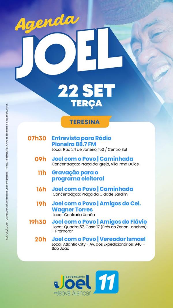 Agenda Joel(Imagem:Ascom)