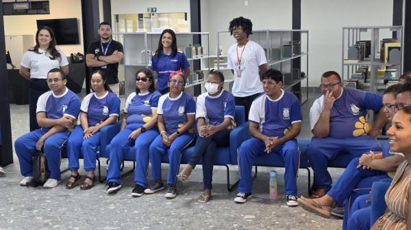 Biblioteca do Sesc Floriano recebe alunos da APAE em atividade de leitura e inclus&atilde;o(Imagem:Divulga&ccedil;&atilde;o)