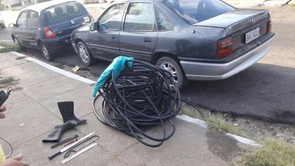  Material apreendido pela pol&iacute;cia na Zona Sudeste de Teresina.(Imagem:Divulga&ccedil;&atilde;o/Rone)