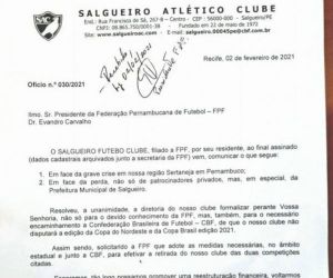 Salgueiro solicita desistência da Copa do Nordeste
