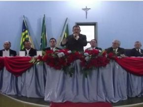 Seção solene em homenagem ao dia do Maçom.