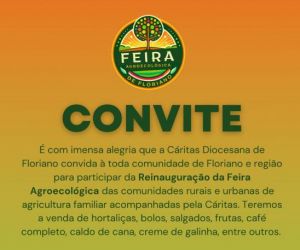 Reinauguração da Feira Agroecológica da Cáritas Diocesana será realizada nesta quarta (12)