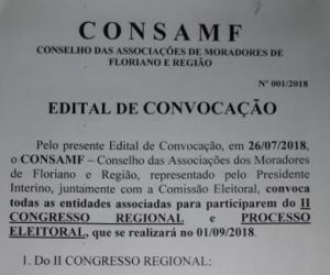 CONSAMF publica edital de convocação para eleições gerais da entidade