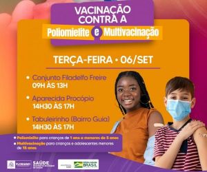 Vacimóvel de Floriano percorre bairros em Campanha de Multivacinação e contra a Poliomielite