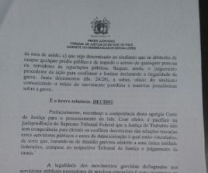 Justiça declara ilegalidade na greve dos enfermeiros