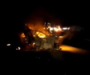 Colisão frontal seguida de incêndio deixa três pessoas carbonizadas na BR-316