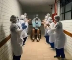 Após 6 dias internado com Covid-19, paciente tem alta de hospital com quadrilha junina no Piauí