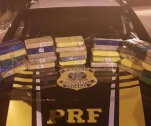 Homem com bebê no carro é preso transportando mais de 30 quilos de droga no Piauí