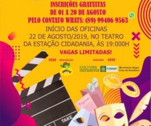 Inscrições abertas para a Oficina de Cinema e Teatro em Floriano