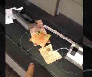 Cliente flagra chupa cabra e PM faz varredura em caixas eletrônicos