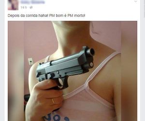 Adolescente é investigada por post no Facebook defendendo morte de PMs