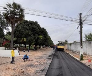 Obras de Asfaltamento estão sendo realizadas em Floriano