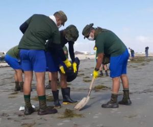 Força-tarefa recolhe 1,5 tonelada de material oleoso das praias piauienses