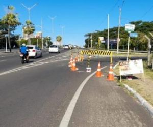 Alça da Ponte JK, de acesso à Zona Leste de Teresina, é interditada para obras de drenagem
