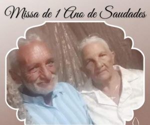 Convite Missa: 01 ano do falecimento de Raimundo Nonato e Maria Natividade (Morena)