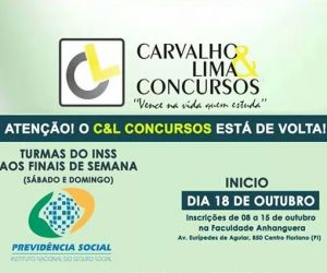 C&L CONCURSOS: AULÃO GRÁTIS PARA CONCURSOS PÚBLICOS SERÁ REALIZADA NESTE SÁBADO, DIA 18, EM FLORIANO