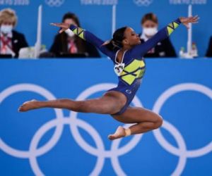 Brilho de Rebeca nas Olimpíadas gera apoio de Biles e elogios de rival americana