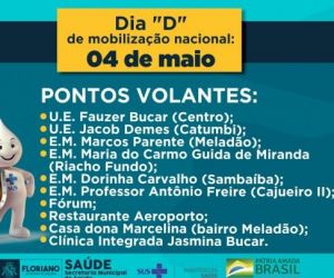 Dia "D" da Campanha de Vacinação Contra Gripe ocorre neste sábado em Floriano