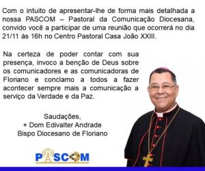 Encontro Diocesano refletirá Comunicação, Evangelização e Fake News em Floriano