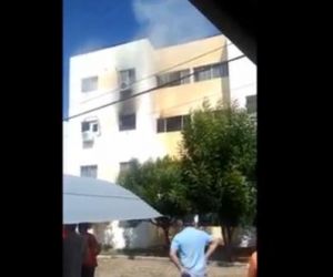 Incêndio atinge apartamento e abala estrutura de prédio na capital