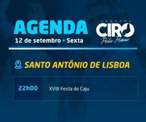 Senador Ciro Nogueira confirma presença na XVIII Festa do Caju em Santo Antônio de Lisboa