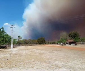 Incêndio na divisa do Piauí com o Ceará entra no 7º dia ainda fora de controle