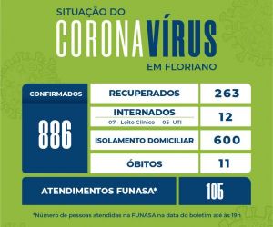 COVID-19: 90 casos confirmados e 10 casos recuperados em Floriano