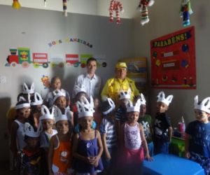 Confraternização de Páscoa encantou as crianças da Creche Eduardo Neiva