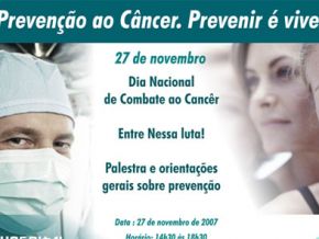 27 de Novembro, Dia Nacional de Combate ao Câncer