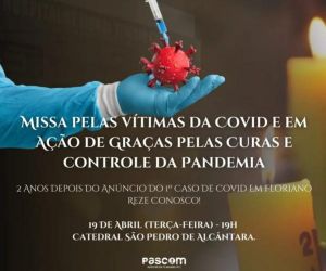 Missa marcará os 2 anos de anúncio do 1º caso de Covid-19 em Floriano