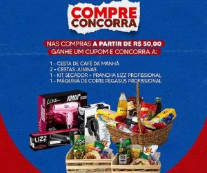 Compre e concorra à brindes comprando produtos do São Jorge Super