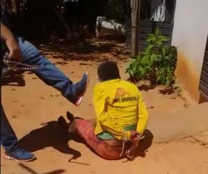 Corregedoria afasta policial civil que aparece em vídeo espancando preso amarrado no Piauí