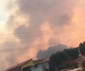 Vídeo: incêndio quase atinge casas e deixa moradores em pânico no Sul do Piauí
