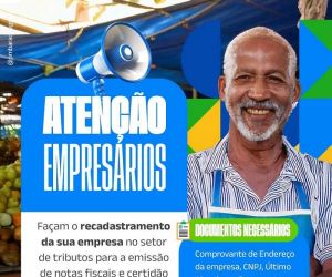 Empresários devem realizar recadastramento no Setor de Tributos em Barão de Grajaú