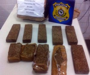 Polícia Federal prende passageiro transportando 19 kg de maconha em ônibus
