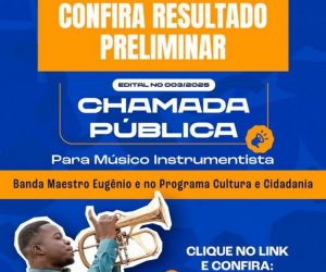 PMF divulga resultado preliminar do chamamento à Banda de Música e programa "Cultura e Cidadania"