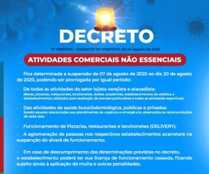 Novo decreto da Prefeitura de Barão adota medidas de prevenção ao Covid-19