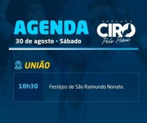 Agenda do senador Ciro Nogueira para cobertura jornalística