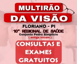 Mutirão da Visão acontece neste sábado (03) em Floriano