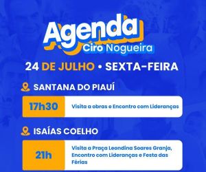 Senador Ciro Nogueira cumpre agenda nesta sexta (24)