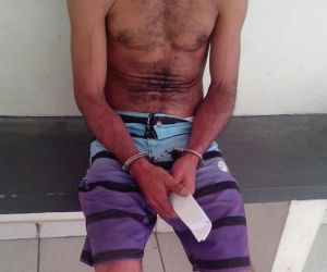 Preso suspeito de agredir a mãe e colocar tornozeleira eletrônica em galinha