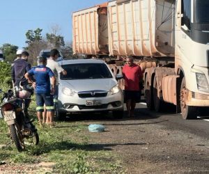 Polícia investiga acidente ocorrido nesta quarta próximo ao posto de gasolina no povoado Tatu