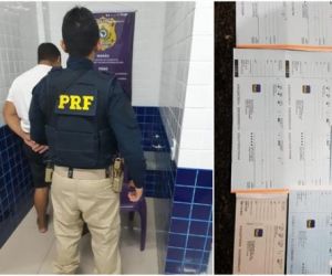Homem é preso com vários cheques e cartões de crédito na BR-343