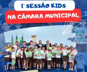 Alunos da Escola Pequeno Príncipe participam de "Sessão Kids" na Câmara Municipal de Floriano