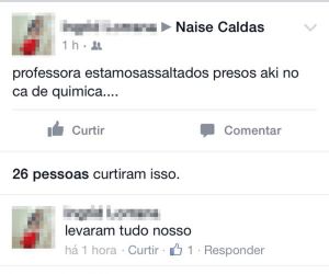 Homem ameaça atirar durante assalto na Ufpi e aluna pede ajuda pelo Facebook