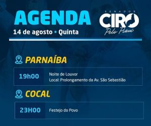 Ciro Nogueira viaja pelo interior do Piauí; confira agenda