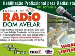 Escola Rádio Dom Avelar abrirá Nova turma do Curso de Radio e TV em Floriano