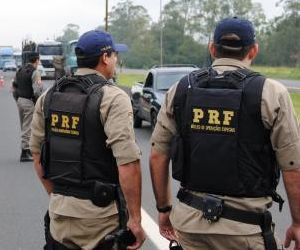 PRF apreende madeira e aparelhos eletrônicos em fundo falso de caminhão em Floriano