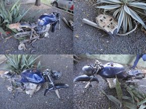 Moto roubada é encontrada totalmente descaracterizada